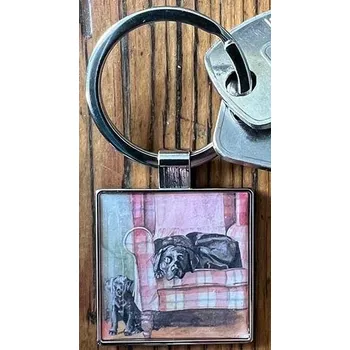 Přívěsek Na Klíče K37 s motivem psů Sophie&Scarlet