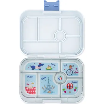 Svačinový box Bento box ORIGINAL 625 ml, mlhavě šedá / Paříž, Yumbox - doprava zdarma od 2999 Kč