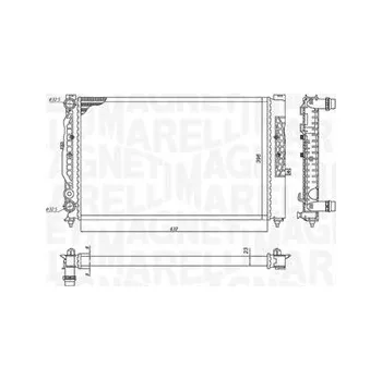 Motor automobilu Chladič, chlazení motoru MAGNETI MARELLI 350213191700