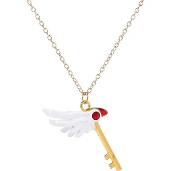 Náhrdelník Anime klíčenka kouzelná hůl sakura | šperk - Náhrdelník