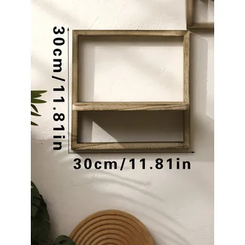 police Černá plovoucí nástěnná police boho | bytová dekorace - nástěnná police MS8968