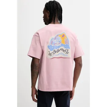 Pánské tričko Bavlněné tričko Napapijri FLUORITE NP0A4G2FP1T1 růžová 30X, vel. XXL