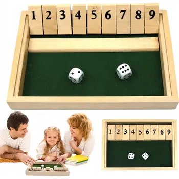 Dřevěná hračka VZDĚLÁVACÍ HRA ZAVÍRÁNÍ KRABIČKY DŘEVĚNÁ ROZVÍJÍ POČÍTÁNÍ A LOGIKU