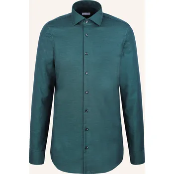 Pánská košile Seidensticker Pánská Košile Shaped Fit, tmavě zelená / černá, 41