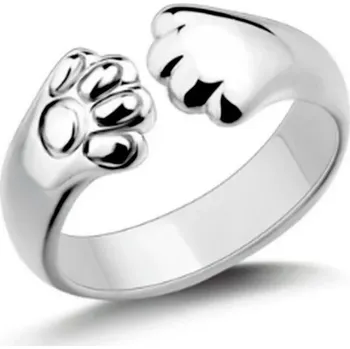 Prsten Kočičí otevřený prsten | šperk - Stříbro-10 , měnitelná velikost