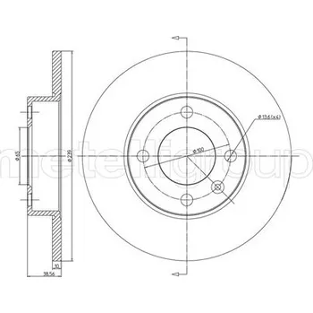 Brzdový kotouč Brzdový kotouč METELLI 23-0054