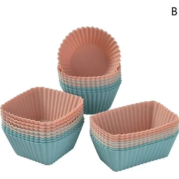 Forma na pečení 12 ks Silikonové košíčky na muffiny | pečicí formy, kuchyňské doplňky - B.