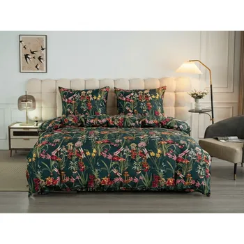 Povlečení Povlečení z mikrovlákna MYSTIC GARDEN tmavě zelené Rozměr povlečení: 70 x 90 cm | 140 x 200 cm