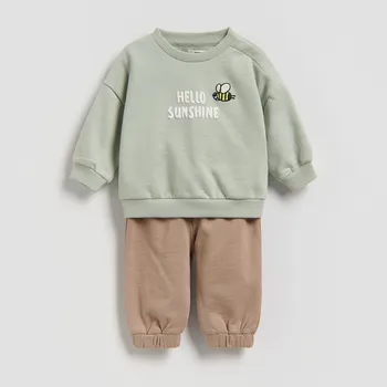 Chlapecká mikina Reserved - Bavlněná sada - hnědá - 340HV-88X - 340HV-88X-68