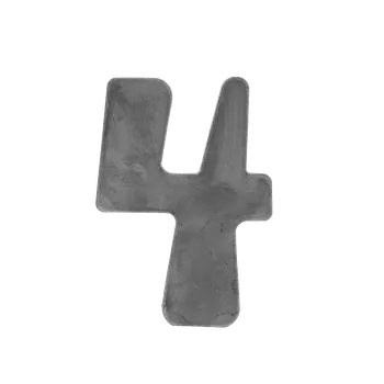 číslo domové 4, 120x80x3mm hladké, bez povrchovej úpravy