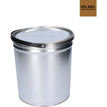 Lak na dřevo Barva antikorozní polomatná na zinek 5 kg okrově-hnědá