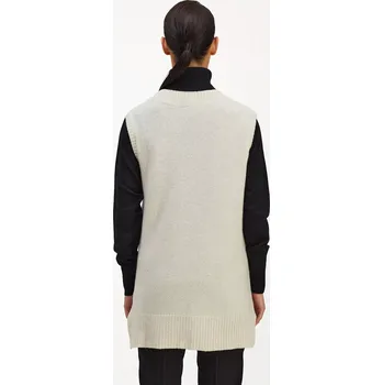 Dámská vesta Dámská vlněná vesta Lambswool Smetanová XL