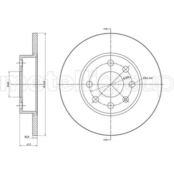 Brzdový kotouč Brzdový kotouč METELLI 23-0568C