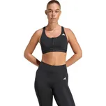 Dámská sportovní podprsenka adidas OPTIME ESSENTIALS ZIP MS S Černá, Bílá