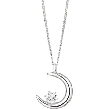 Přívěsek Preciosa Stříbrný přívěsek Moon, Měsíc s kubickou zirkonií Preciosa 5381 00