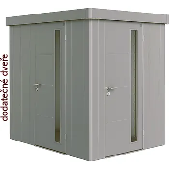Zahradní domek 23. Biohort Neo dodatečné jednokřídlé dveře- šedý křemen 87002