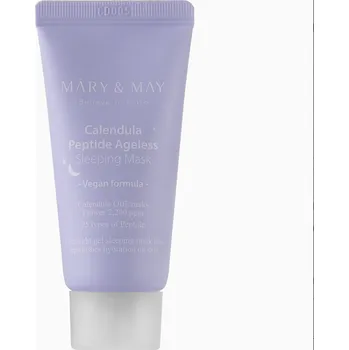 Pleťová maska MARY & MAY – Calendula Peptide Ageless Sleeping Mask – Protivrásková noční maska s peptidy