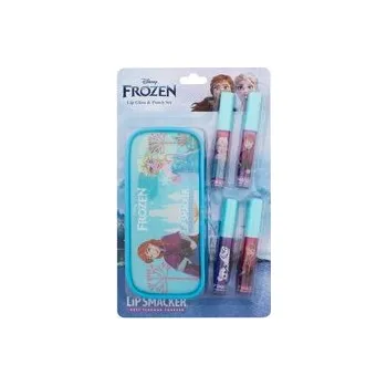 Přípravek na rty Lip Smacker Disney Frozen lesk na rty 4 x 6 ml + kosmetická taštička