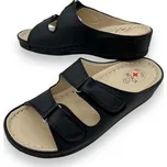 Dámské černé nadměrné pohodlné pantofle KOKA 02 Barva: Černá, Velikost: 43