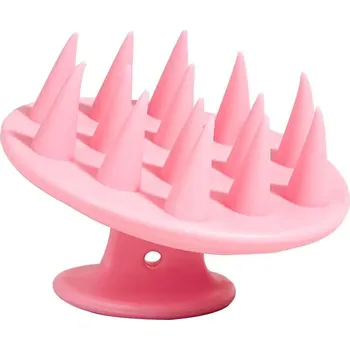 Masážní přístroj Masážní silikonový kartáč na mytí | masáž hlavy - Růžový
