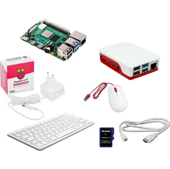 Stolní počítač Raspberry Pi® Desktop Kit Raspberry Pi® 5 B plus 4 GB 4 x 2.4 GHz vč. klávesnice, vč. myši, vč. Noobs OS, vč. napájecího zdroje, vč. pouzdra, vč. HDMI(TM) kabelu