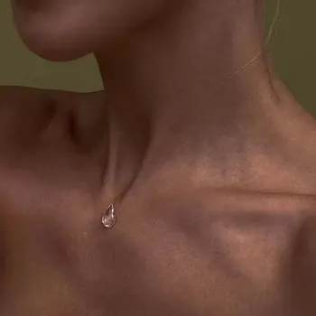 Náhrdelník Minimalistický křišťálový set kapek | šperky - Náhrdelník z kapky rosy