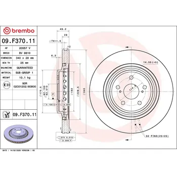 Brzdový kotouč Brzdový kotouč BREMBO 09.F370.11