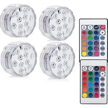 Bazénové osvětlení Led podvodní bazénové světlo ip68 | venkovní světlo - 1 ovladač 4 lampa
