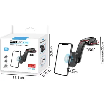 360° Držák mobilního telefonu s přísavkou – otočný stojánek RT-691