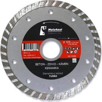 Řezný kotouč Diamantový řezný kotouč Molatool 125x2,4x22,2 Turbo Profi