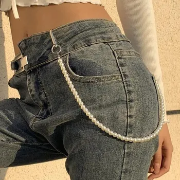 Náhrdelník Retro perlový waist chain řetízek | šperk - Stříbro