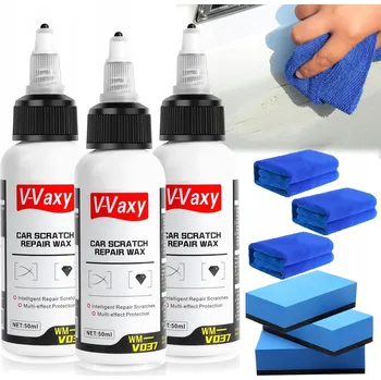 SADA 3 VOSKŮ NA ODSTRANĚNÍ ŠKRÁBANCŮ A LEŠTĚNÍ LAKU AUTA + HOUBIČKY