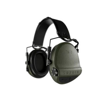 Sordin Supreme X2 Headband Leather GEL - Elektronická sluchátka Barva: Zelená