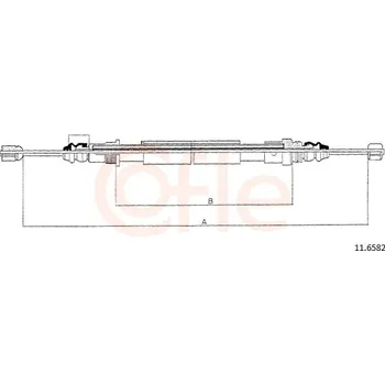 Lanko parkovací brzdy Tažné lanko, parkovací brzda COFLE 92.11.6582