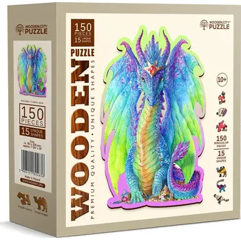 Dětské zboží WOODEN CITY Dřevěné puzzle Majestátní drak 150 dílků