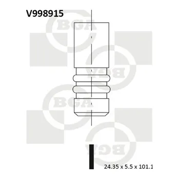 Rozvod motoru Výfukový ventil BG Automotive V998915