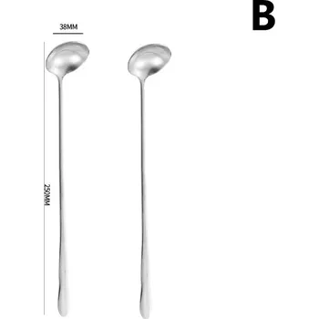 Příbor 2 ks Nerezová vidlička nebo lžíce na okurky | kuchyňská vidlička, servírovací lžíce - B.