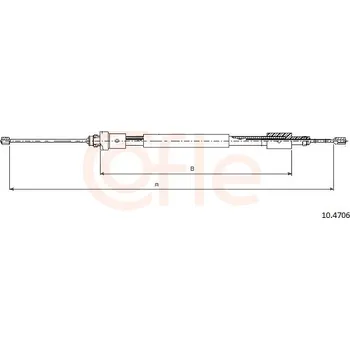 Lanko parkovací brzdy Tažné lanko, parkovací brzda COFLE 92.10.4706
