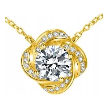 Náhrdelník POZLACENÝ STŘÍBRNÝ NÁHRDELNÍK STŘÍBRO 925