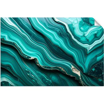 Fototapeta Samolepící plakát do ložnice nebo obýváku, Mramor Tyrkysová 150x100