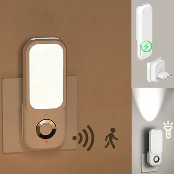 Noční světlo Noční lampa se soumrakovým senzorem do zásuvky LED světlo s pohybovým čidlem