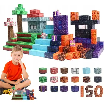 ostatní stavebnice VZDĚLÁVACÍ MAGNETICKÉ STAVEBNICE 150 DÍLKŮ STAVEBNICE 3D SADA