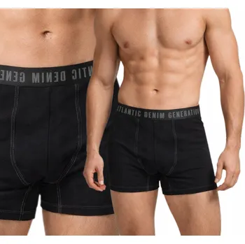 Pánské spodní prádlo Pánské boxerky s prodlouženou nohavicí Atlantic sportovní MH-761 černé XXL