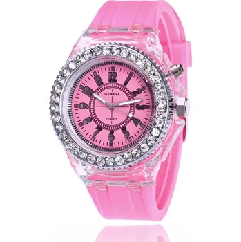 Hodinky Svítící led párové módní hodinky | doplňky - Růžový