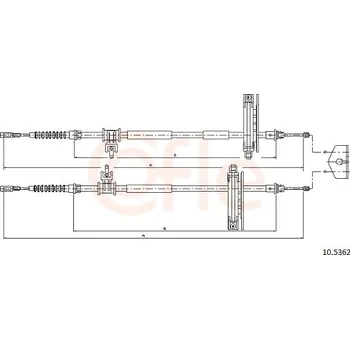 Lanko parkovací brzdy Tažné lanko, parkovací brzda COFLE 92.10.5362