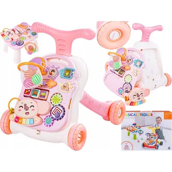 Odrážedlo Interaktivní Odrážedlo ChRLD N6038-PINK 2v1