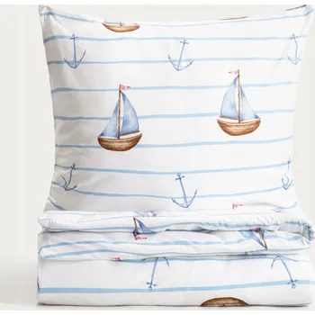 Povlečení Povlečení ISLA z mikrovlákna s motivem plachetnic 220x200 + 2*70x80 cm HOMLA