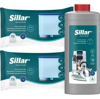 Sillar odvápňovač pro kávovary 1l + 2x filtr na vodu Saeco Phillips