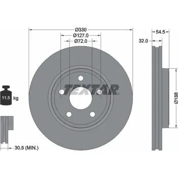 Brzdový kotouč Brzdový kotouč TEXTAR 92274803