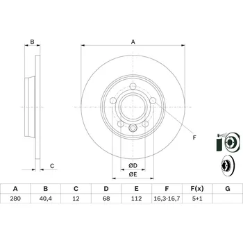 Brzdový kotouč Brzdový kotouč BOSCH 0 986 479 R15